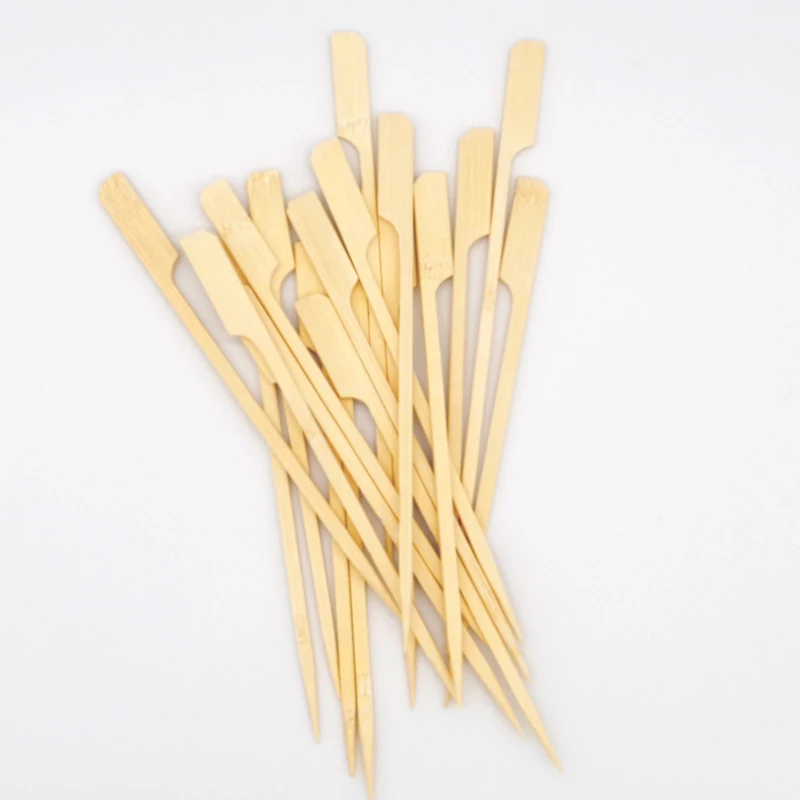 Плоские Бамбуковые Шпажки для выпечки гамбургеров, одноразовые палочки teppo