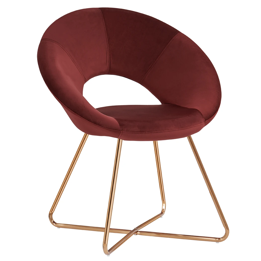 150 Containers Per Month New Design Every Week Modern Velvet Cover Metal Chrome Legs Chair Dining for Restaurant and Hotel