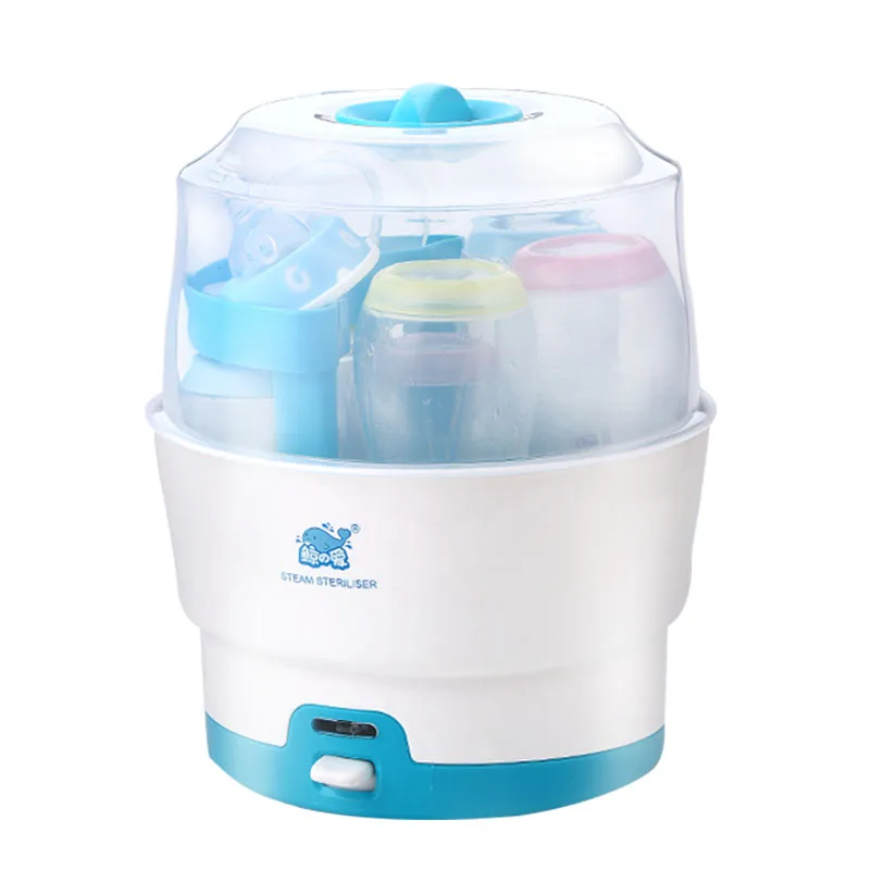 One Step Electric Steam Baby Bottle Sterilizer With 2 Rack Bottle And Nipple Steamer Bottle Steriliser Baby
