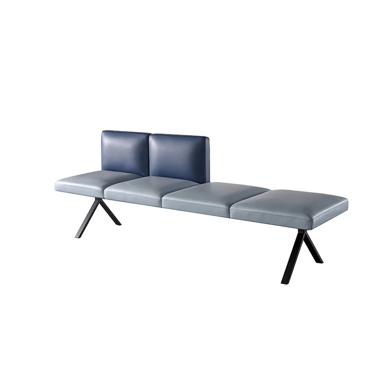 High-end leather 3 Seat Airport Row Chair Bus Stop Station Public Hospital Benches For Waiting Area