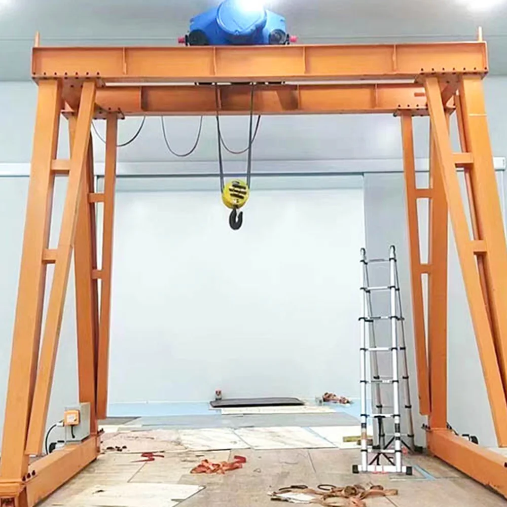 Outdoor Construction Double Girder Gantry Crane with Mobile Trolley