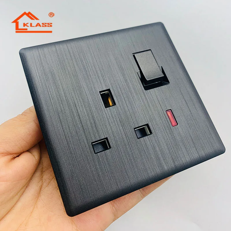 OEM UK двухполюсный Электрический настенный выключатель питания и электрические розетки 13 а