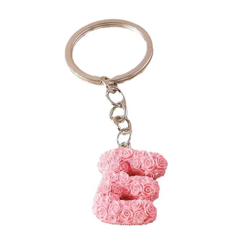 Cute 3D custom car keychain Hot sell pendant charm High quality letter keychain