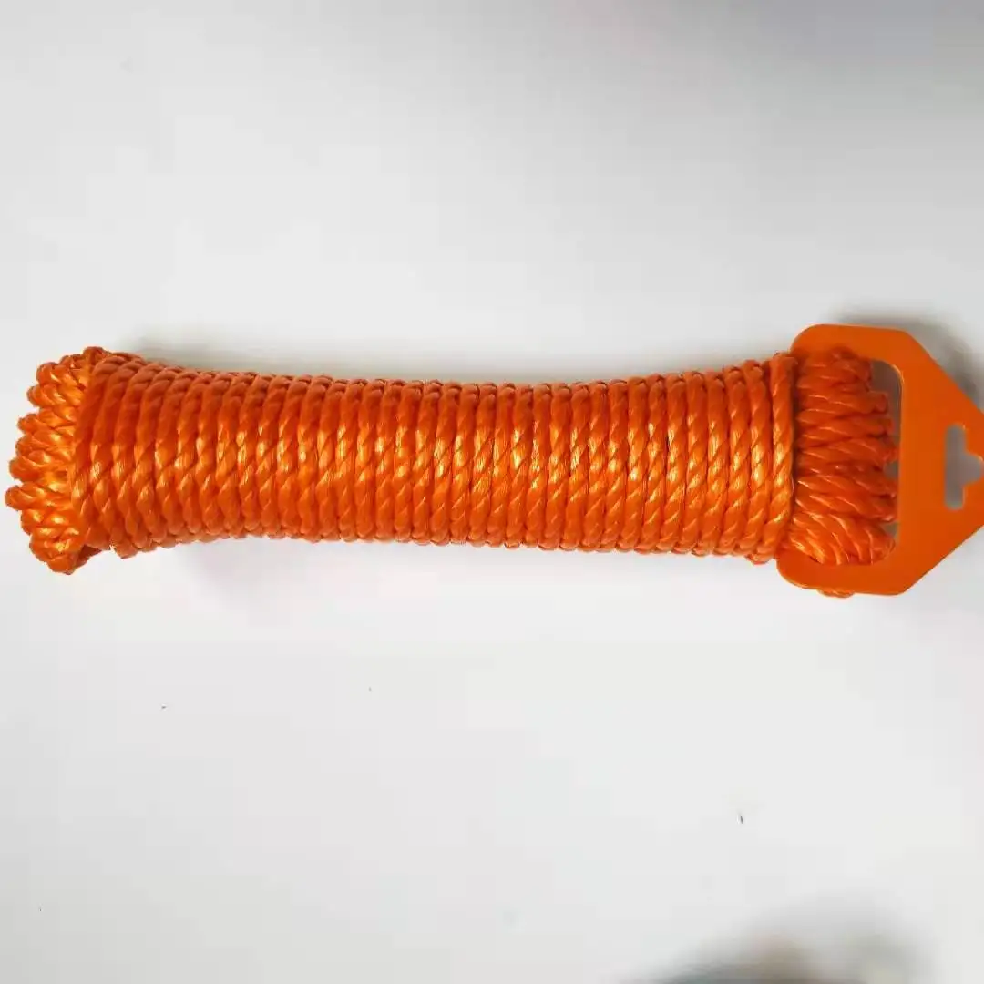 wholesale 3 Strand twisted 5mm flat rope PP Packing