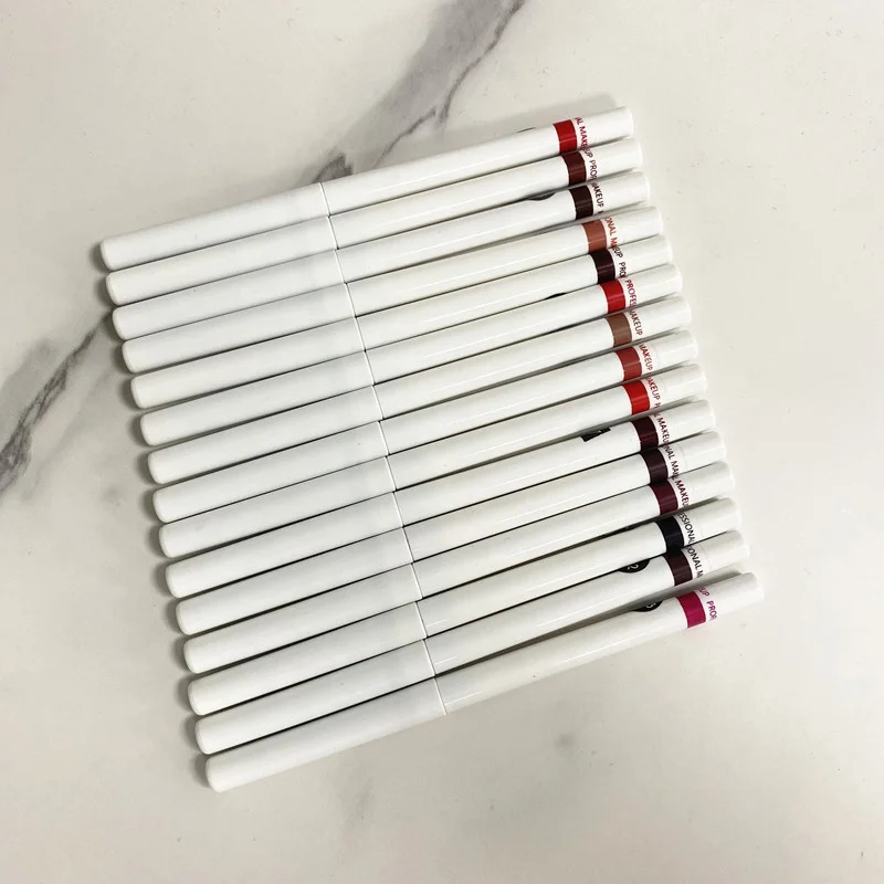 Waterproof Lip Liner Long Lasting Wooden Lipliner Pencil Private Label Matte Make Up Wood and Lipstick
