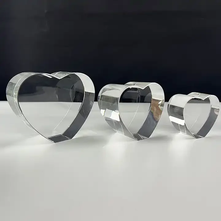 wholesale sublimation blank crystal photo frame Personalized Custom round crystal photo frame for wedding gifts