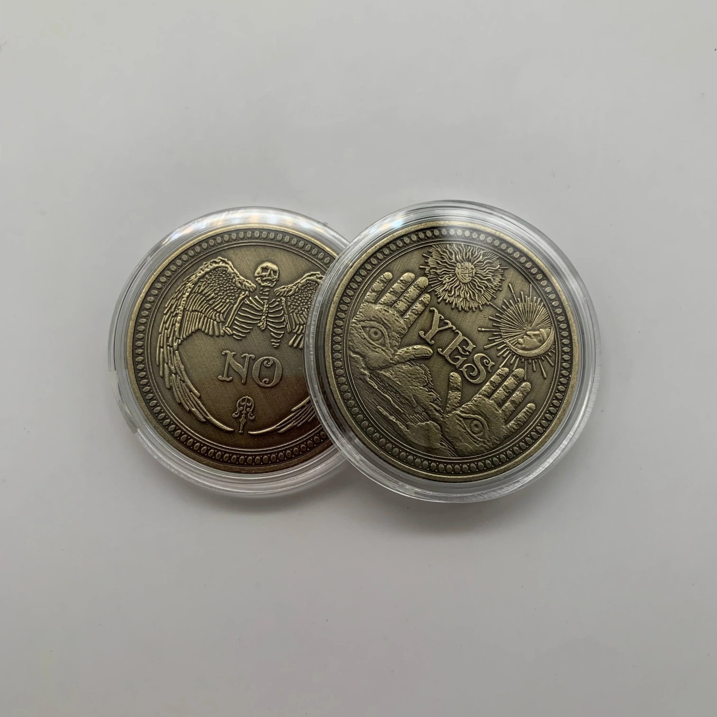 Decision Coin YES/NO magic toy lucky coin antique gold souvenir coin