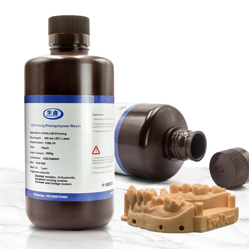 Flesh Tan Grey Dental Model Resin 3D Printing UV Resin SprintRay Printers Compatible DLP Modeling with CE