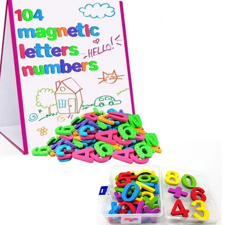 Kids erasable plastic magpad magnetic letter kits education toys with different colors