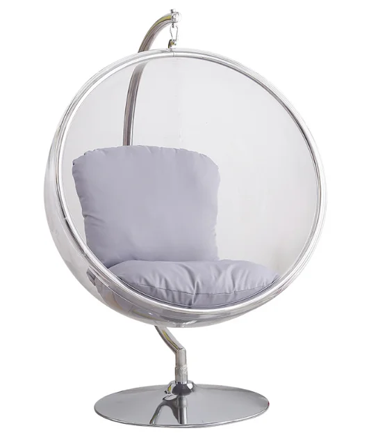 SELEWELL Transparent hanging chairs Swing Floor Stand PVC/acrylic Bubble Chair Swing Chairs