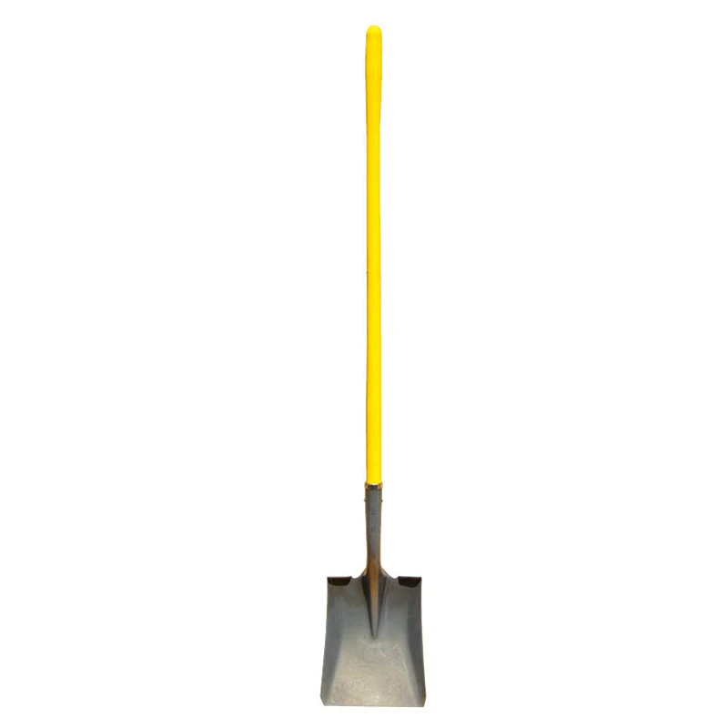 
Durable steel shovel with handle for digging and trenching 