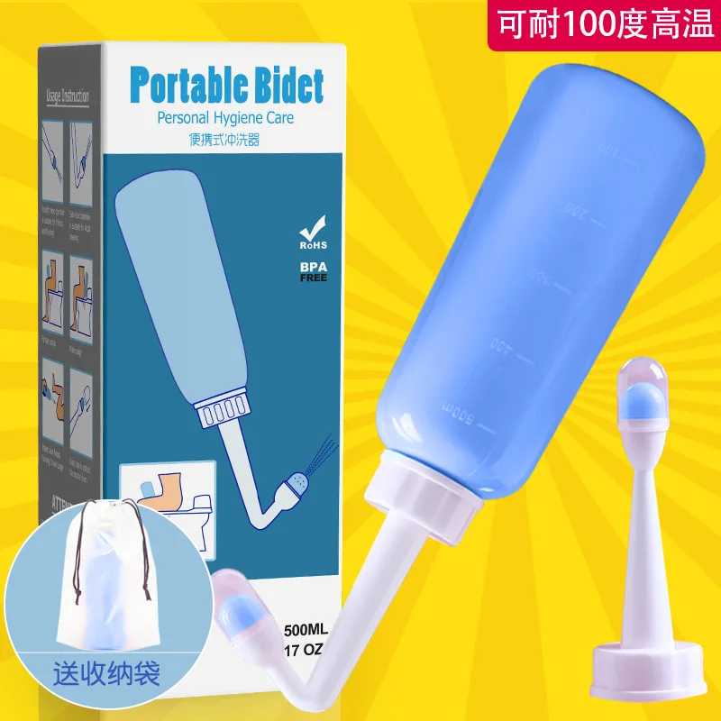 PP  EVA material handheld bidet 500ML  bule color pink color woongjin coway bidet for house use