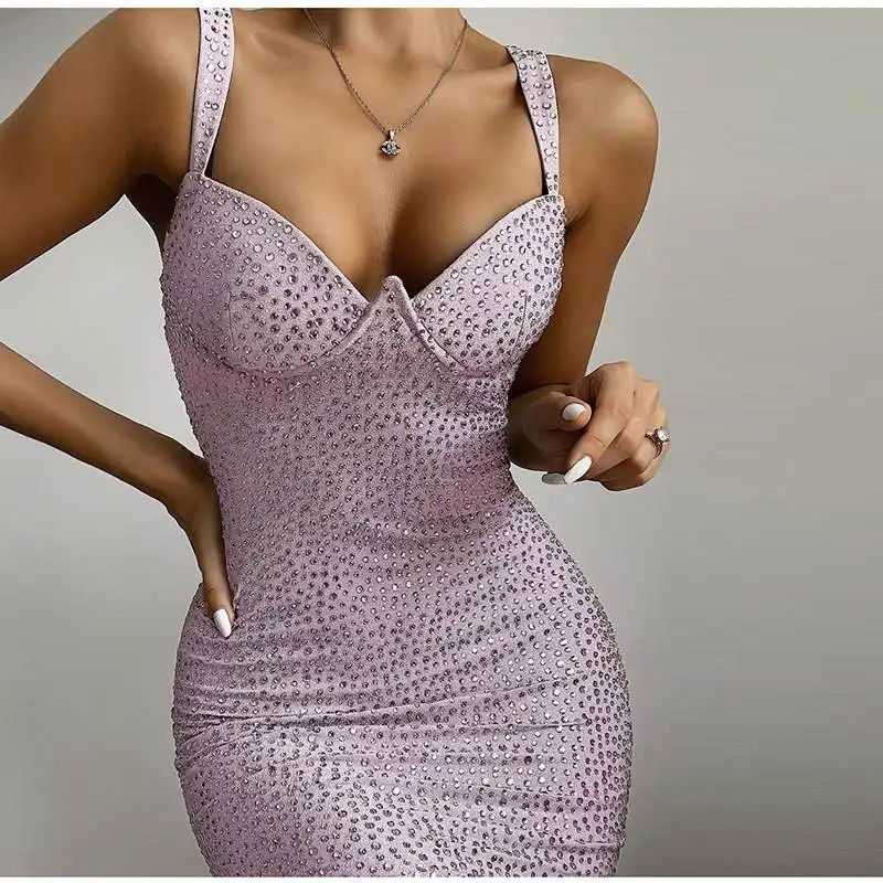 Ночные сексуальные платья, блестящие розовые платья из искусственной кожи с блестками, оптом, новое блестящее клубное мини-платье на молнии с глубоким V-образным вырезом