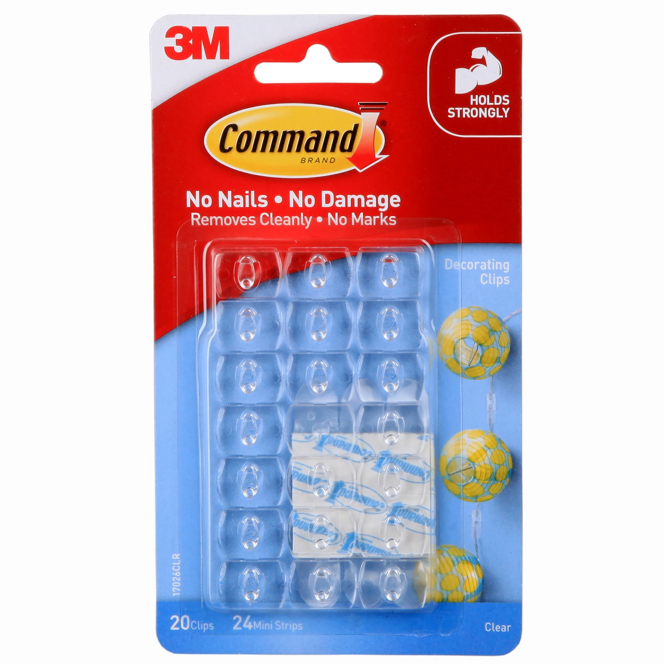 
3M Command decorative hooks command hook with command clear strips Damage-Free Hanging decorative hook 