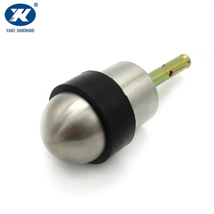 Half Round Head Stainless Steel Floor Mounted Rubber Door Stopper