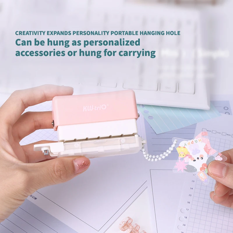 handheld hole puncher mini cute multi-hole punch manual student article 5 holes punch