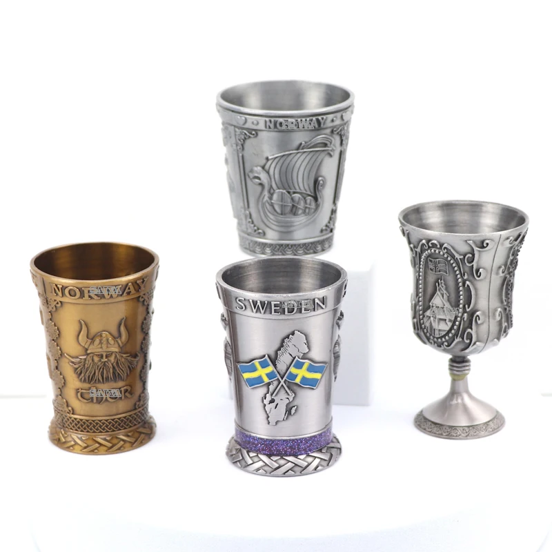 Factory Directly Price Personalized Design Zinc Alloy Tourist Souvenir Custom Metal Shot Glass