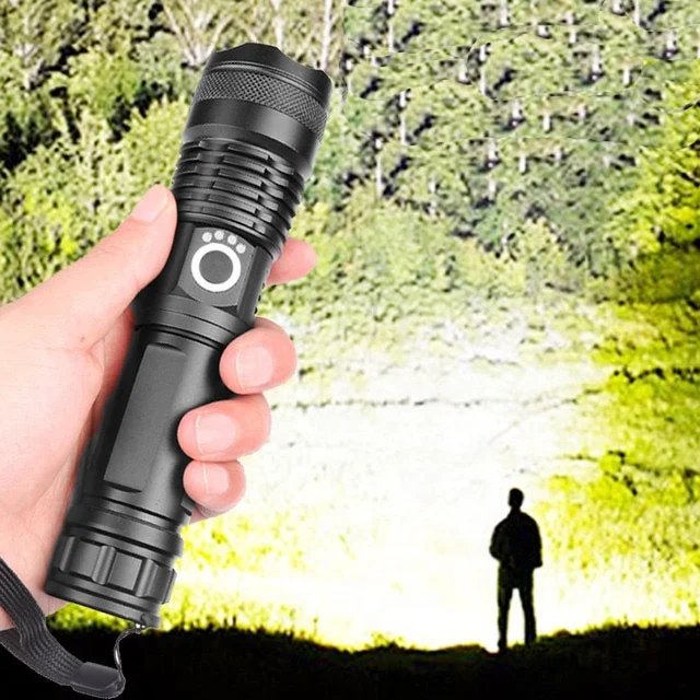 Newest Super Brightl XHP70 LED Flashlight XHP50 Rechargeable USB Zoomable Torch XHP70 18650 26650 Hunting Lamp for Camping