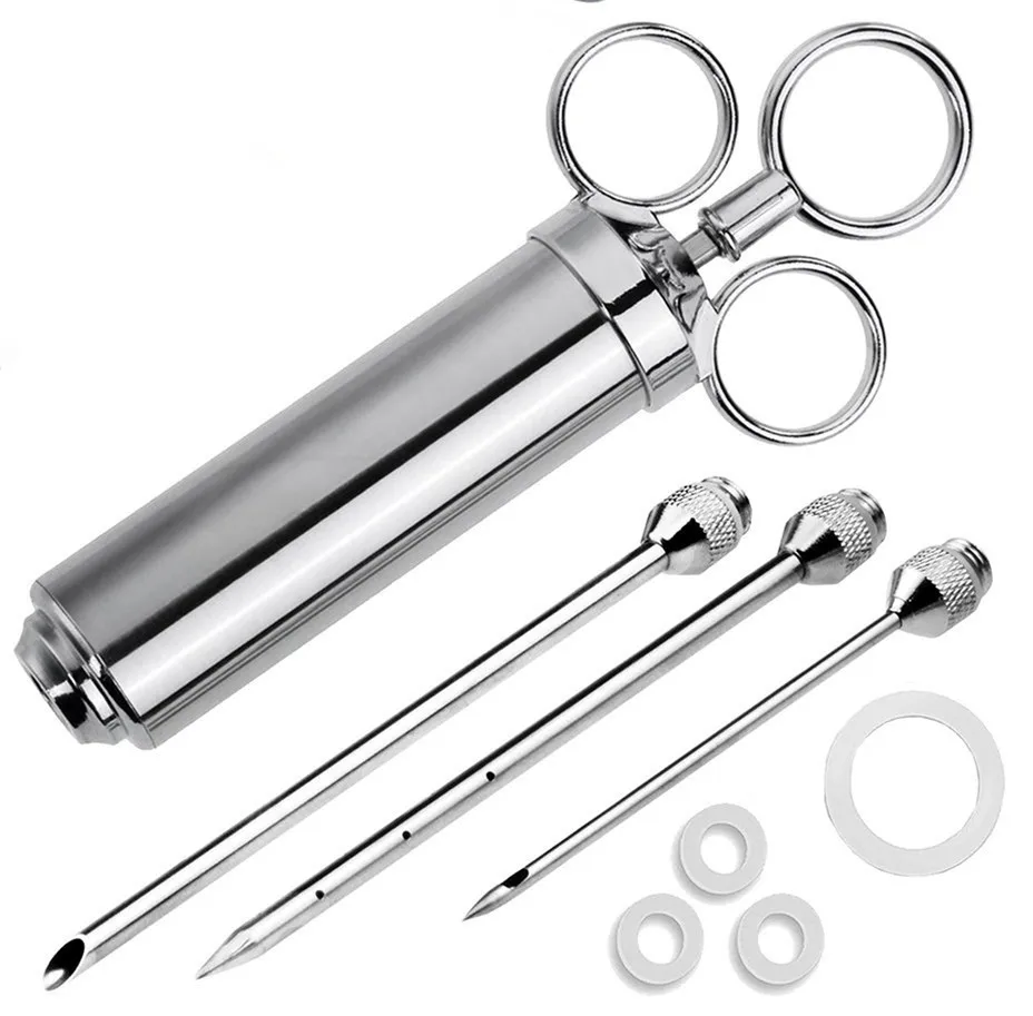 2oz 3 needle Meat Injector, Marinade Injector, Seasoning Injector