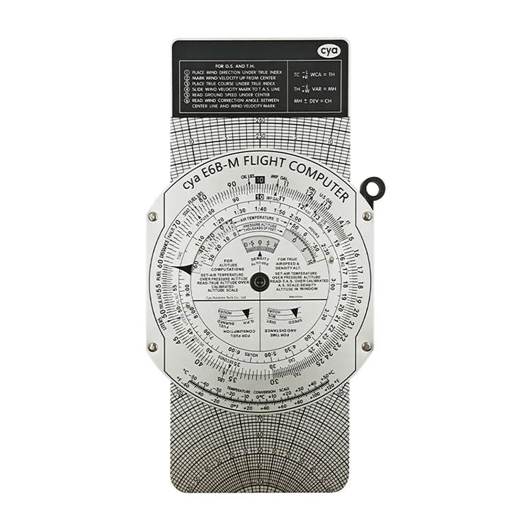 Crafted from durable aluminum Metal E6B Flight Computer manufacturer CYA E6B-M