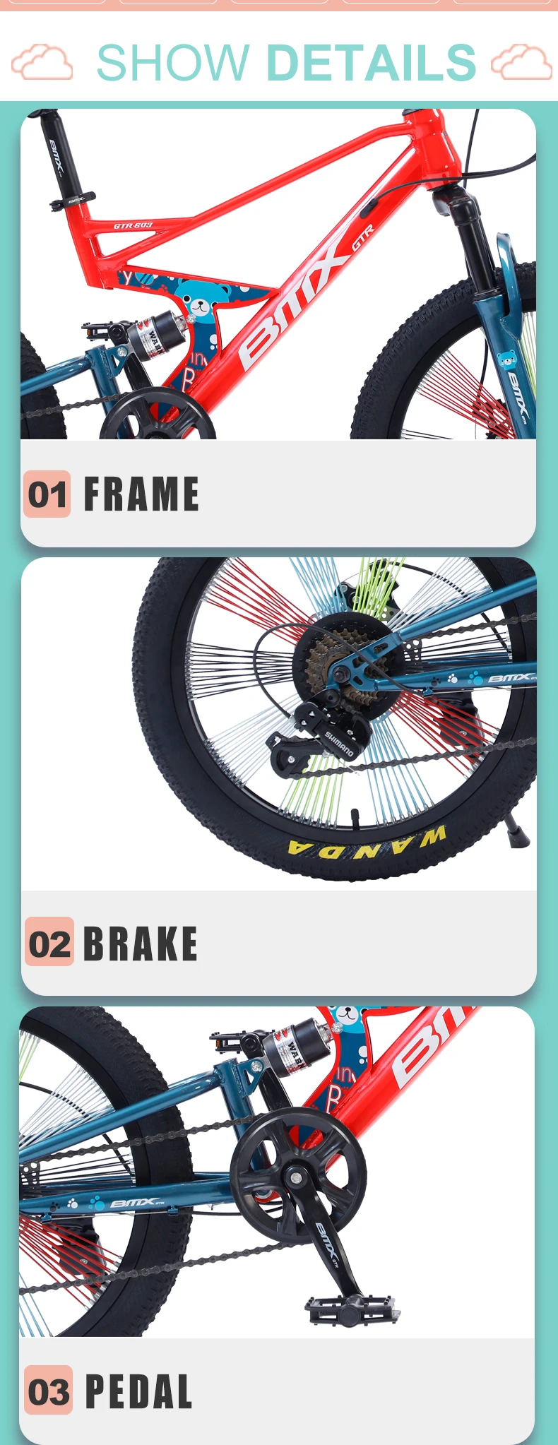 Bicicletas Anak Cycle Velo 12 16 20 Inch Bicycle/Velo Pour Enfants Light Child Cycle For Kids/Children Bicicleta Mountain Bike