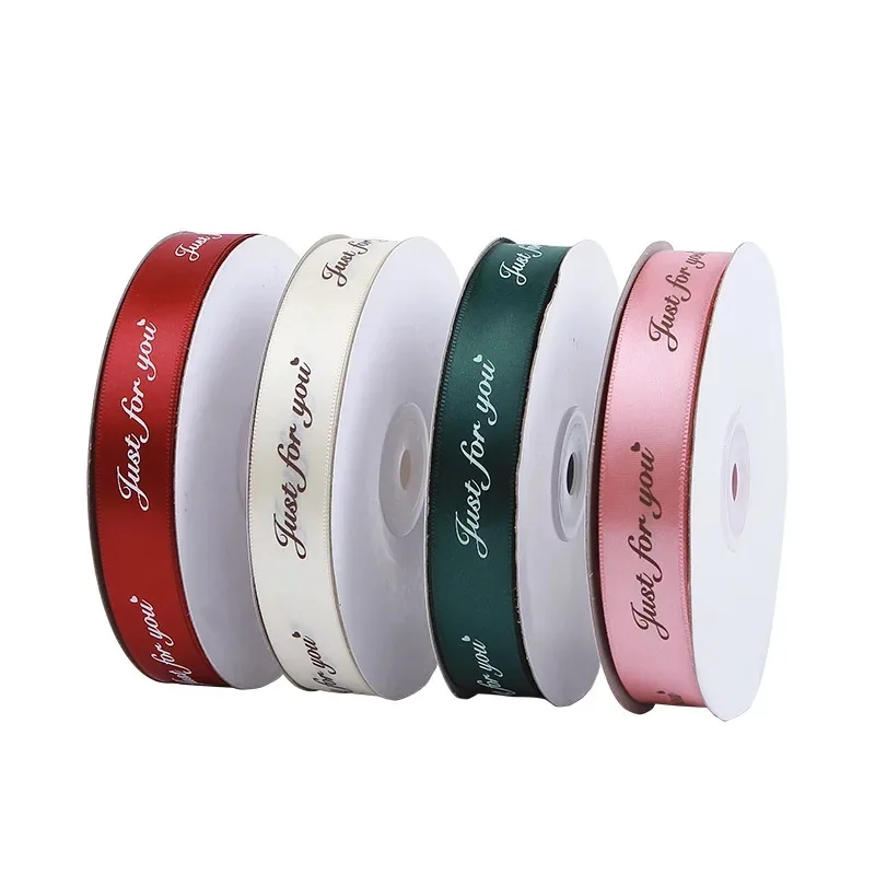 MSD Custom Made Satin Ribbon Printed Logo For Gift Packaging Silk Ribbon Wedding Custom Ribbons For Decoration