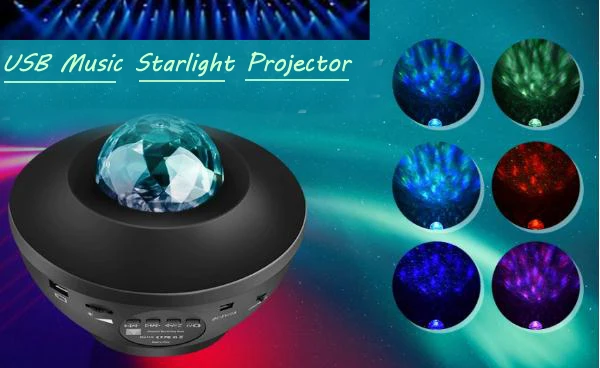  USB музыка звезда проекция свет красный зеленый лазер Звездная вода узор