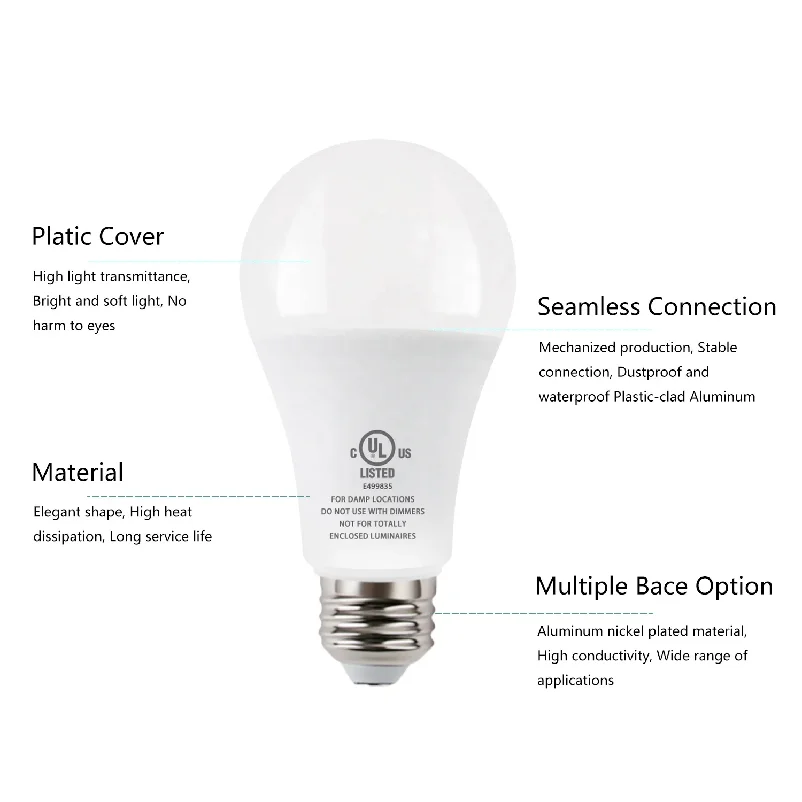 High Quality Lighting Lamp Led Bulb 9w A19 E26 E27 9w Led Bulb Led Lamps