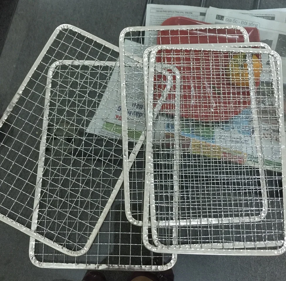 Reusable Outdoor Cooking Rectangular and Round  Stainless steel Barbecue Grill Wire/BBQ Grill Wire Mesh for Chicken Roast