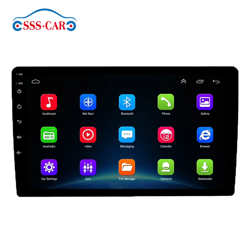  Автомобильный мультимедийный DVD-плеер 7 '/9'/10 1 'с GPS Wi-Fi Android-экраном 2 din