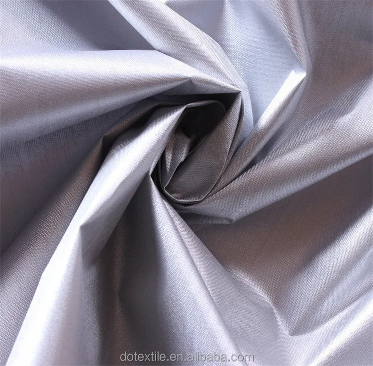 Silvered style poly taffeta waterproof silver back coated fabric for car garment