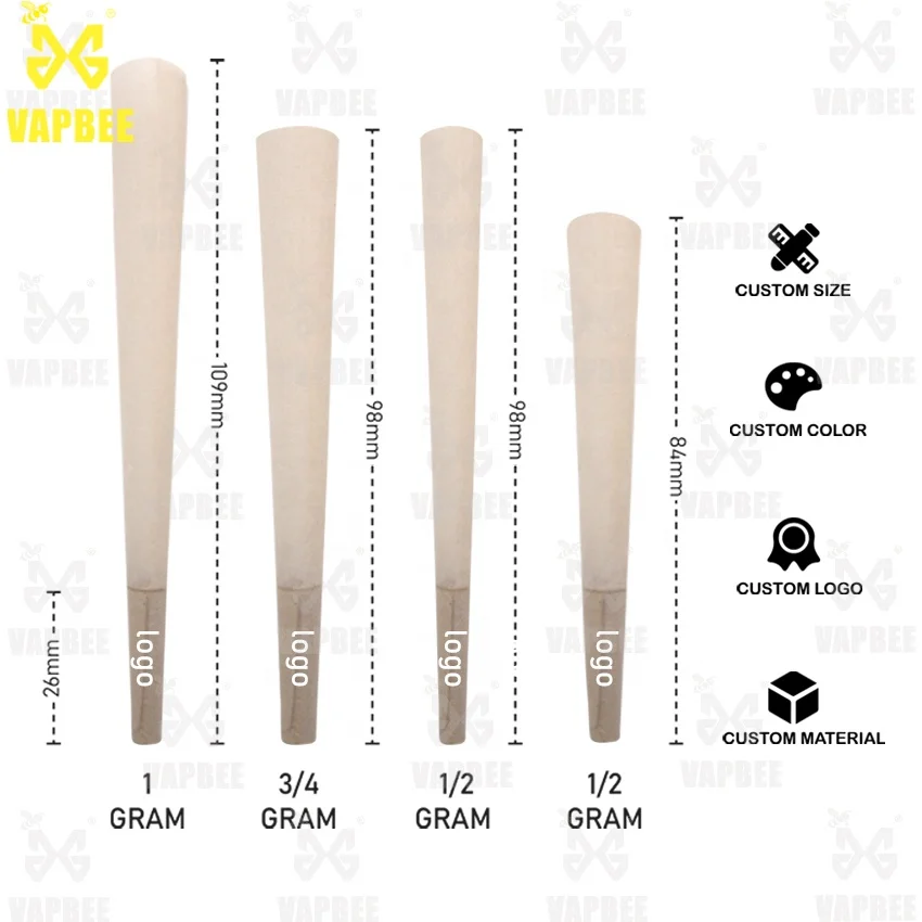 Custom Brown Natural King Size Slim Rolling Paper Colored Roll Unbleached Rolling with Box