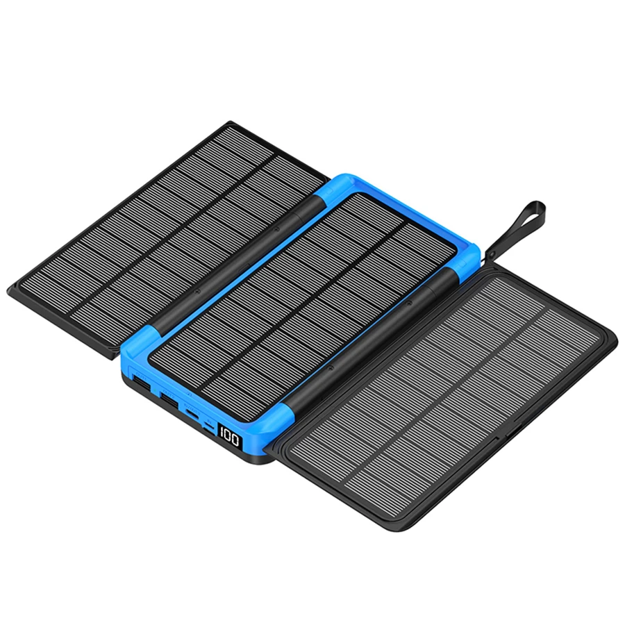 Solar Power Bank Supplies Powerbank E Mobile Power Supply Outdoor Portable Battery