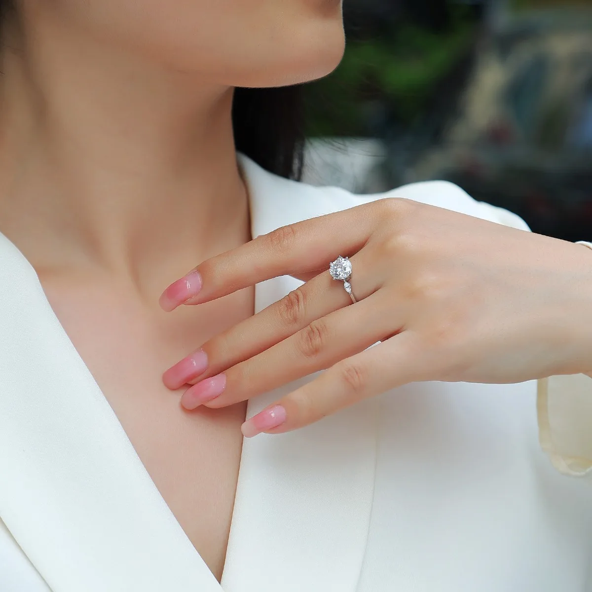 Zanlong 13747 3 Stones Fashion wholesale Jewelry Inspired Design Bling Jewelry Ring Latest Diamond Women Engagement Wedding Ring