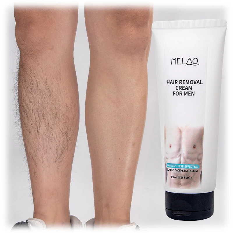 Private Label Natural  Body Hair Remover Lotion Painless Permanent Armpit  Powerful Depilatory Hair Removal Cream For Men