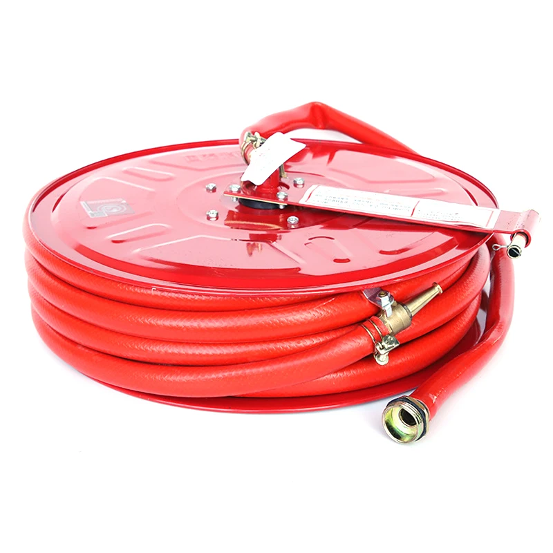 Automatic Manual swing Manual Fixed 3/4 inch 1 inch Fire Fighting Hose Reel Length 20/25/30/36 with nozzle Fire Hose Cabinet