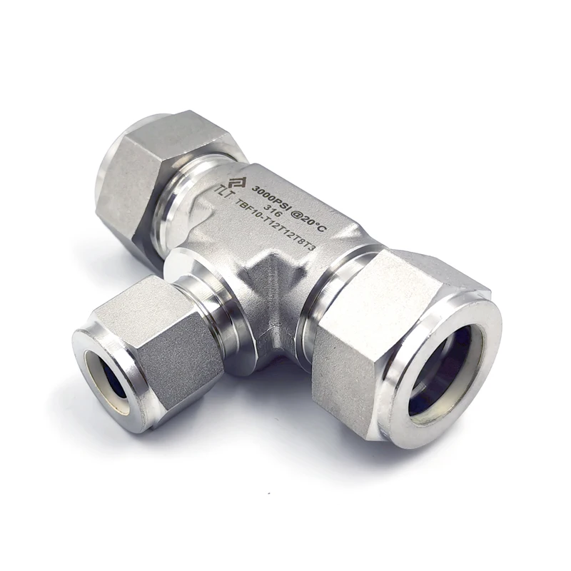 Tube fitting stainless steel ferrule 3 way union reducing connector tube reducing union Stainless steel pipe connector