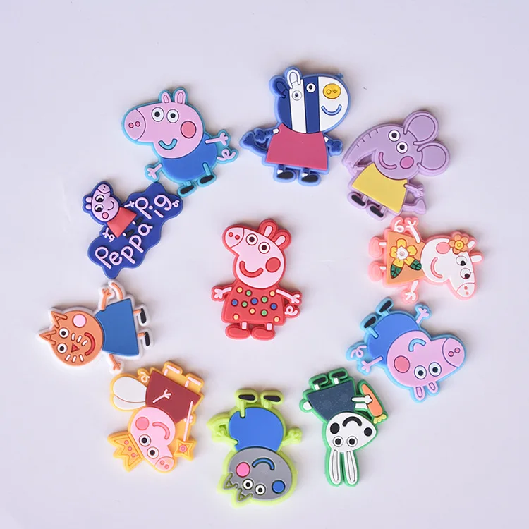 Lovely pig  pvc shoe charms for clog shoes decoration custom croc charms