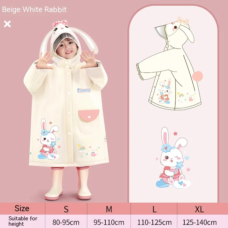 Kids Raincoats Waterproof Rain Jacket Hooded Rain Poncho Toddler Boys Girls Rain Suit Reusable Rainwear