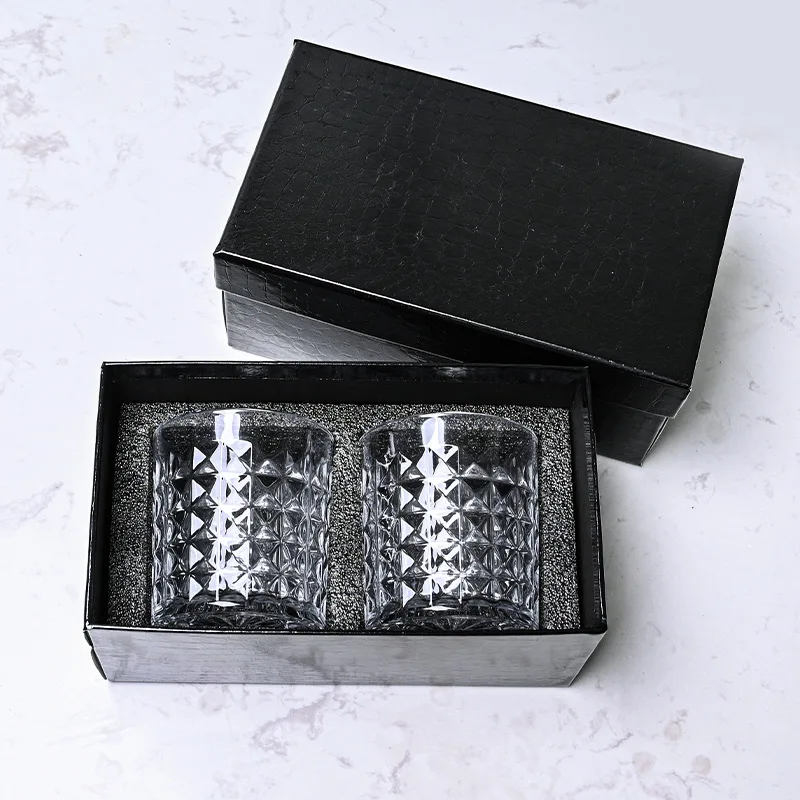2-piece Set Crystal  Whiskey Glasses and Whiskey  Set With Gift Box for Novelty Corporate Gifts Manufacturer