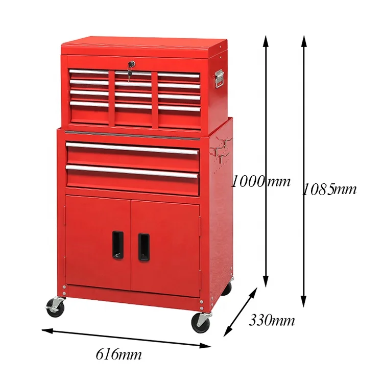 24 tool chest series 6 drawers tool cart on wheels with door cost-effective
