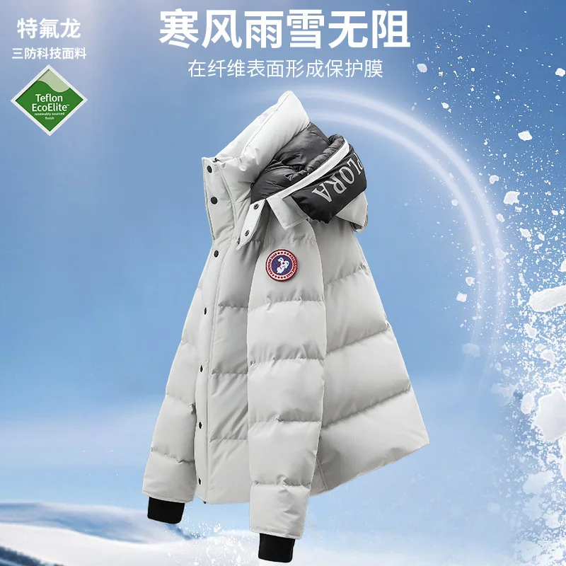[Extremely Cold Big Goose] High-End Three-Proof Fabric 90 White Goose Down Jacket Thickened Northern Couple Style