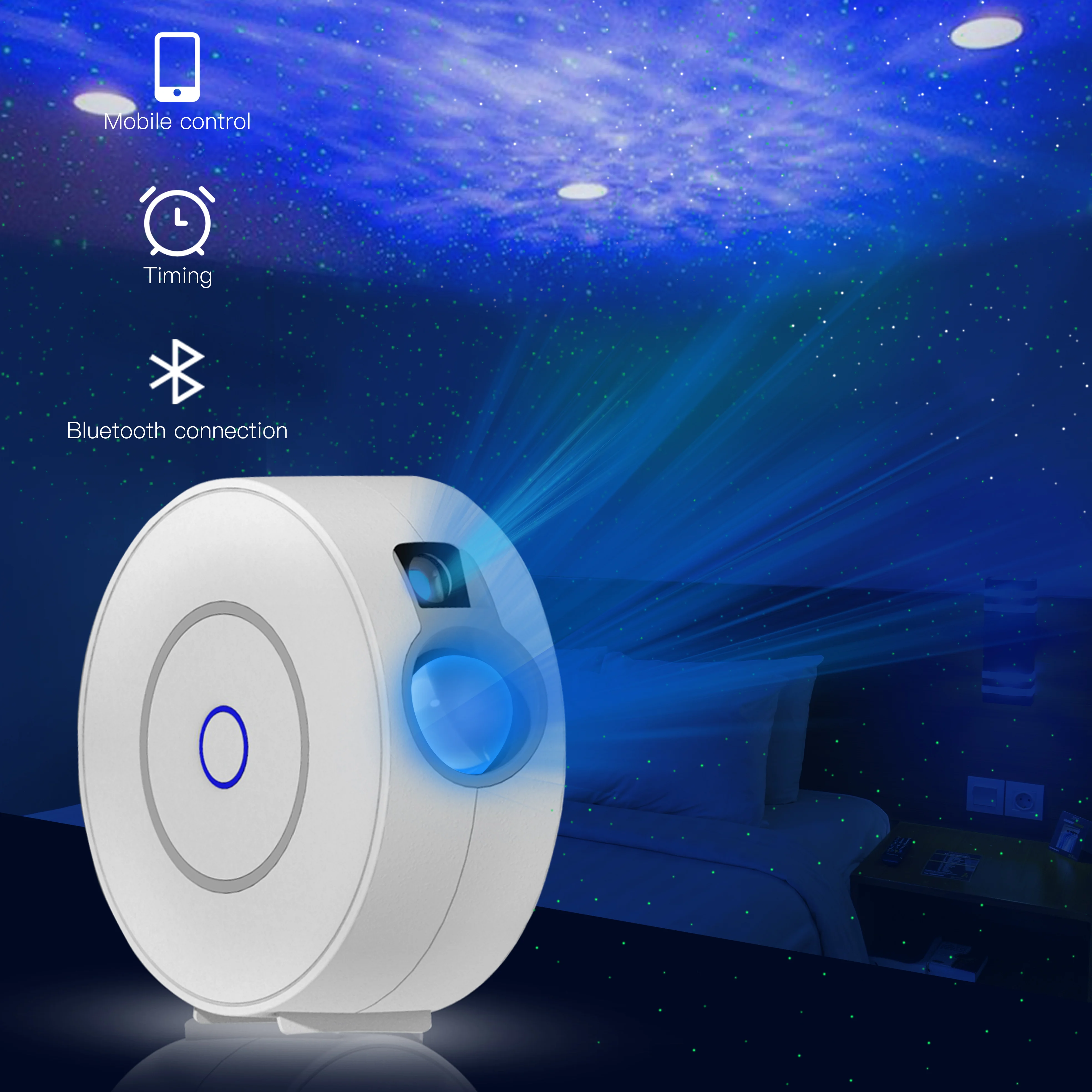 Новый красочный проектор с вращением на 360 градусов светодиодный проектор звездного неба лазерный лунный проектор лампа ночник для детской спальни