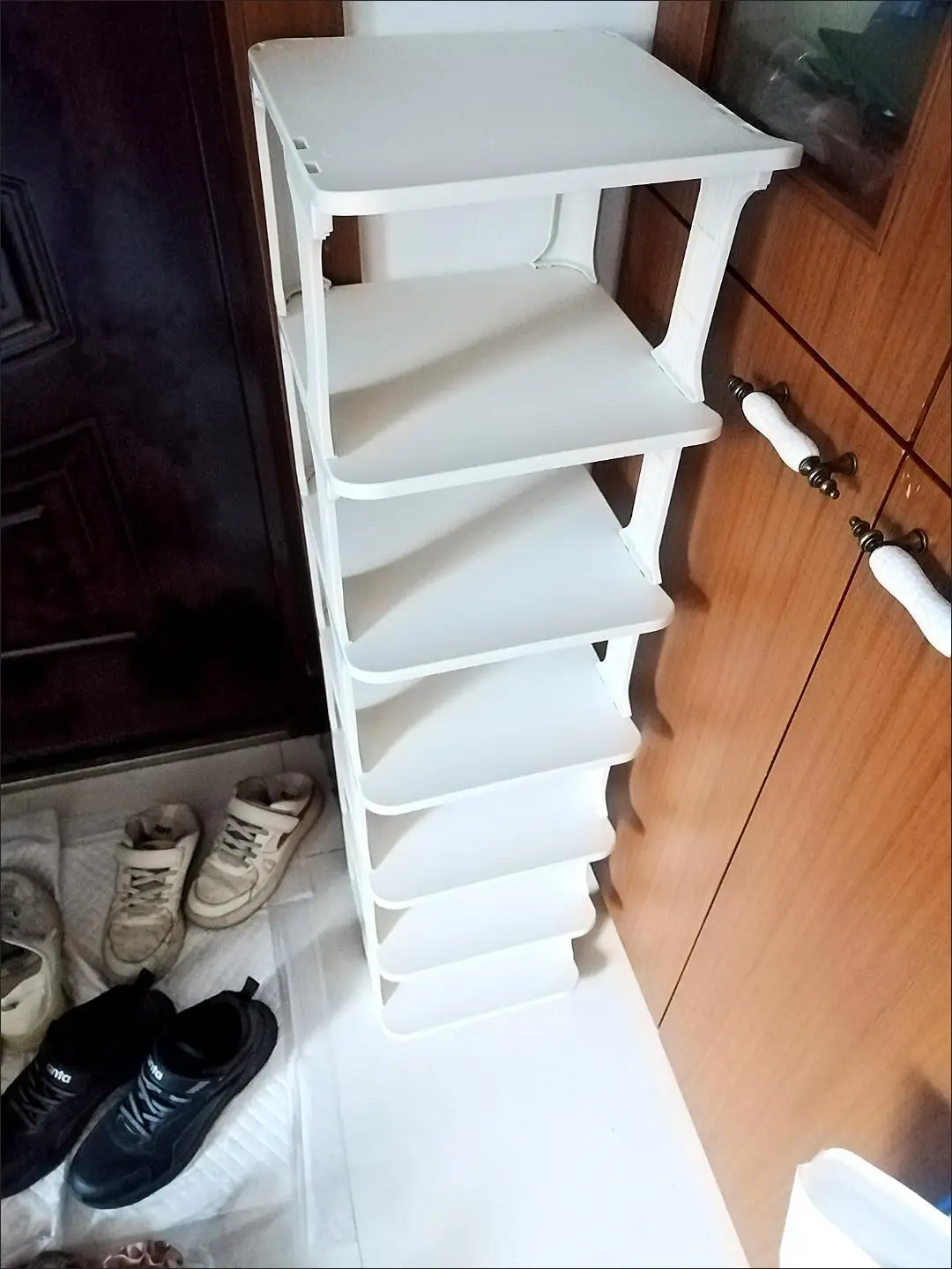 Youyizuo Foldable Plastic Shoe Organizer Box Stackable Shoe Racks For Store Display Shoe Box Packaging