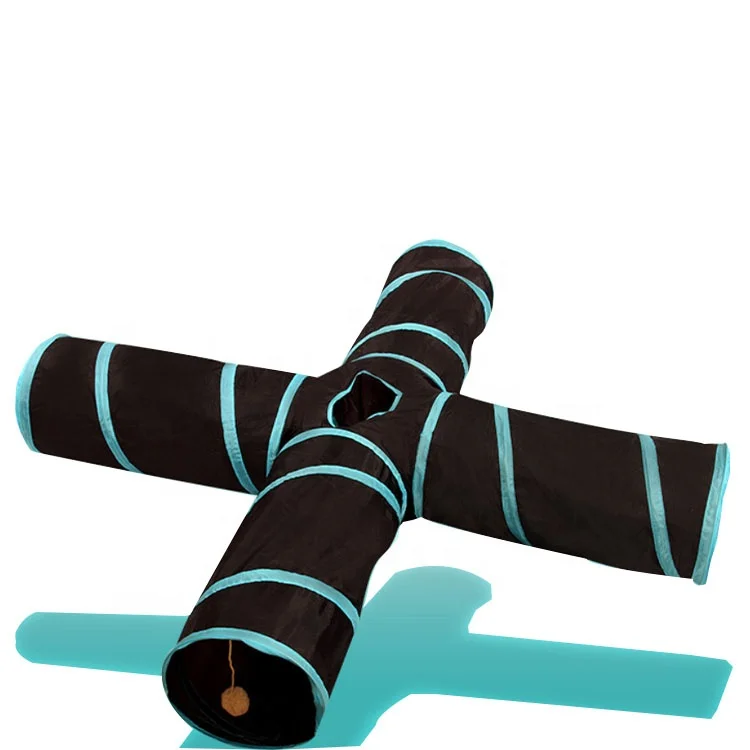 
New product launch collapsible waterproof fabric 3 way tunnel cat toys interactive 