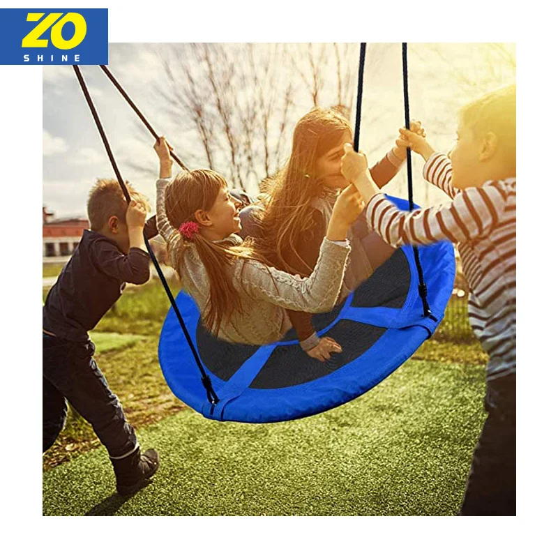 Zoshine Лучшие комплекты качелей с высоким деревом Детские наружные подвесные деревянные круглые большие качели для продажи