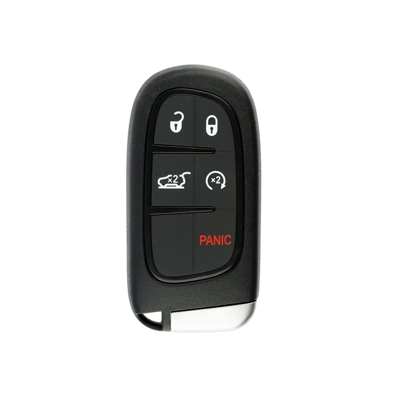 5 Buttons 433.92MHZ QN-RS537X Chip Fobik Entry Car Fob Keyless Remote Key For 2014-2019 Chrysler Jeep Grand Cherokee