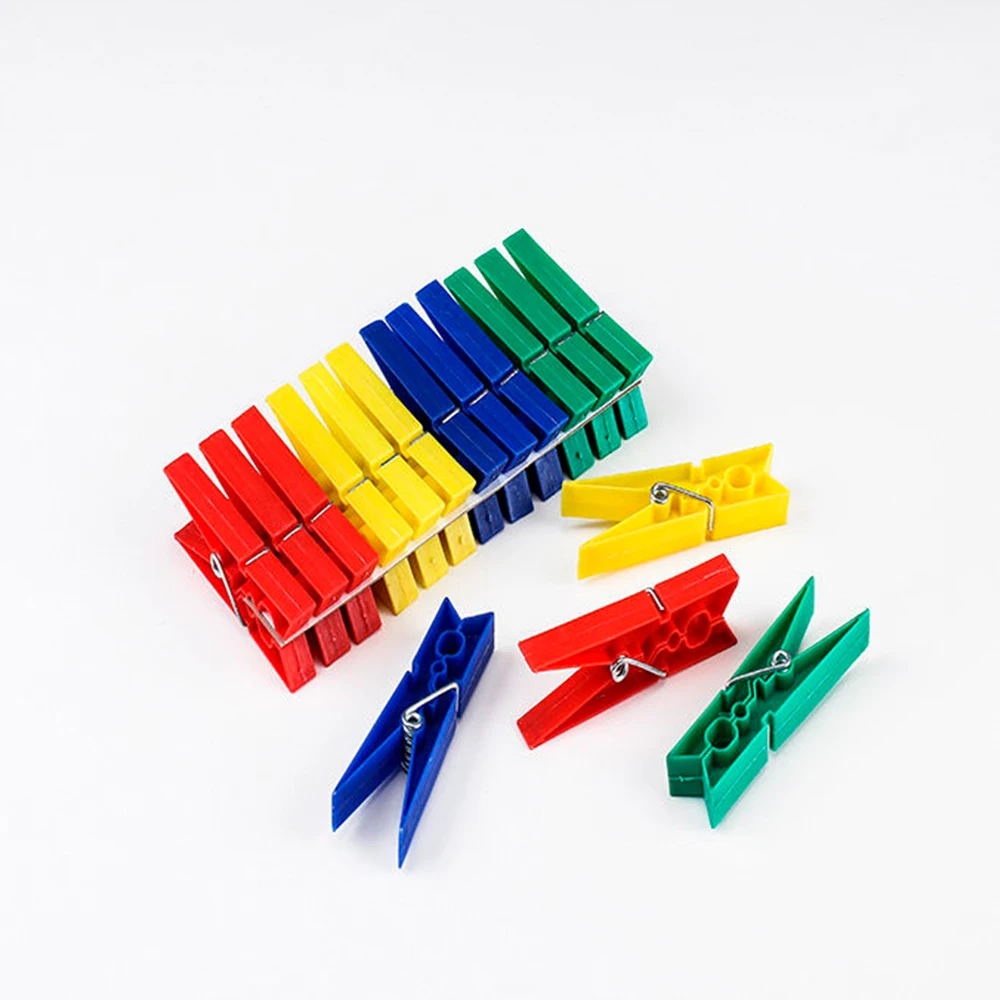 Дешевые красочные pinzas de plastico para secado ropa tpr 24 50 шт. пластиковые гигантские прищепки для стирки одежды