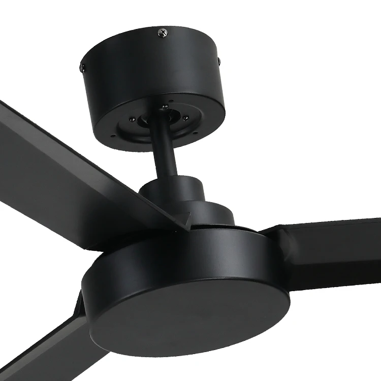 Blades Ceiling Fans without Lamp Remote Control Three Leaf ABS DC Motor 52inch Electric Ceiling Fan with Light Free Spare Parts
