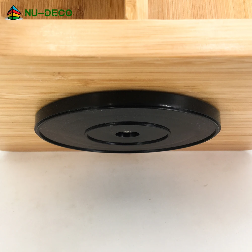 Desktop wood bamboo cosmetic 360 rotating storage makeup organizer